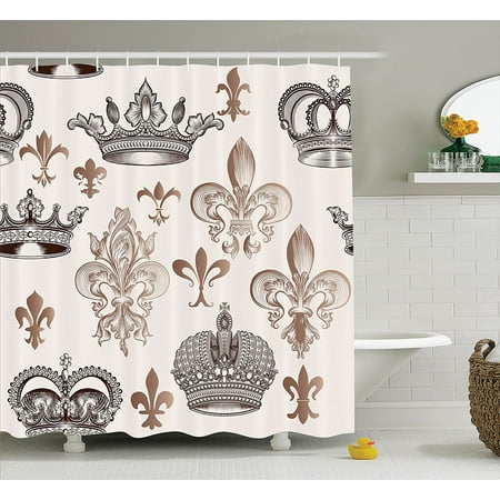 Fleur De Lis Decor Collection Crowns And Fleur De Lis In Engraved