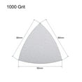 thumbnail image 2 of Unique Bargains Triangle Detail Sander Sandpaper Hook and Loop 3-1/2 Inch Sanding Pad White Abrasive 1000 Grit 10 Pack, 2 of 3