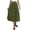 Army Green, variant on Kilaqueen Button Front Skirts for Women Flared Flowy A Line Midi Skirt Casual High Waist Solid Color Summer Cotton Linen Skirts