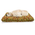thumbnail image 1 of Colorful Pet Bed, Rastafarian Snake Skin Pattern Scale Design in Simplistic Style with Ogee Shapes, Resistant Pad for Dogs and Cats Cushion with Removable Cover, 24" x 39", Multicolor, by Ambesonne, 1 of 4