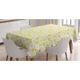 thumbnail image 1 of Hipster Tablecloth, Yellow Big Spots and Little Dots Forming Round Shapes Pointillism Memphis, Rectangular Table Cover for Dining Room Kitchen, 52 X 70 Inches, Yellow White Black, by Ambesonne, 1 of 3