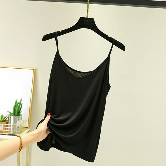 SHITINN Women's Casual Camisole Tank Top for Home and Leisure Comfortable Strap Design Versatile Layering Soft Breathable Fabric All Season Wear Forever21 Tops Extra Long Camisole for Women Womens