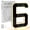 6, variant on 6 Inch Solar House Numbers for Outside, Light Up Waterproof LED Address Numbers, Large Illuminated Exterior Modern House Numbers Light(6)