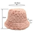 thumbnail image 2 of Dyfzdhu Winter Imitation Mink Hat Women Plush Bucket Hat Japanese Wild Cold Proof Warm Fisherman Thickened Beige, 2 of 3
