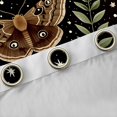 thumbnail image 4 of Homewish Gothic Moths Blackout Curtains Set of 2 (52x84 Each),Wild Botanical Mushroom Curtain,Black, 4 of 6