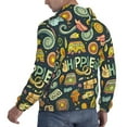 thumbnail image 6 of Rateoe Colorful Hippie Pattern Mens Hoodie, Pullover Hooded Sweatshirt, Kangaroo Pocket Hoodie Ideal for Daily Wear, Travel and Home-Large, 6 of 7