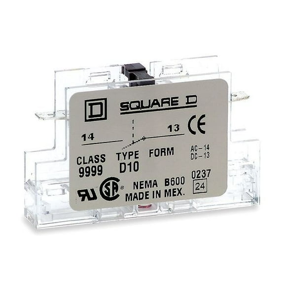 Square D Auxiliary Contact,1 NC 9999D01
