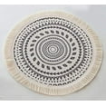 thumbnail image 7 of Fennco Styles Boho Geometric Fringe Decorative Cotton Placemats 13-inch Round, Set of 4, 7 of 7