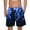 Blue, variant on Flame Printed Shorts for Men,Summer High Waisted Knee Length Chino Shorts Drawstring Elastic Waist Sweatpants Lounge Baggy Bermuda Shorts Golf Joggers Pants with Pockets