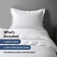 thumbnail image 3 of CGK Linens 2-Piece Premium Duvet Cover Set - Twin Size Soft Comforter Cover With Zipper & Matching Pillowcases, White, 3 of 7