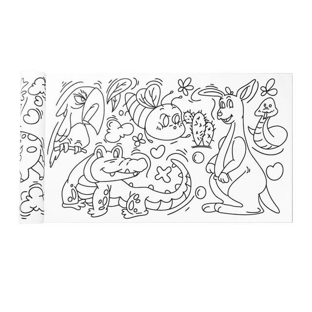 GUOOL Children Coloring Roll Large Coloring Drawing Paper Toddlers Coloring Poster Kid Zoo