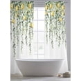 thumbnail image 5 of Eucalyptus Lemon Sheer Curtains 84 Inch Length 2 Panels Set for Living Room/Bedroom, Sage Green Plant Leaf Yellow Fruit Semi Curtain Sheers Drapes Rod Pocket Curtains Window Treatment Set 52''x84''x2, 5 of 7