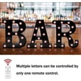 thumbnail image 3 of LED Wall Letters Lights Alphabet, Diamond Bulbs Marquee Letters with Lights Remote Control Night Light for Bar, Christmas Party Decorations - Black Letter E, 3 of 5