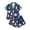 Navy #48, variant on Christmas Pajamas for Women Holiday Cute Funny Xmas Print Button Short Sleeve Shirt Matching Shorts 2 Piece Pjs Set Multicolor L