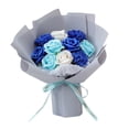 thumbnail image 4 of Regalos únicos de flores de jabón, decoración del hogar, ramos de rosas para el Día de San Valentín. Azul, 4 of 9