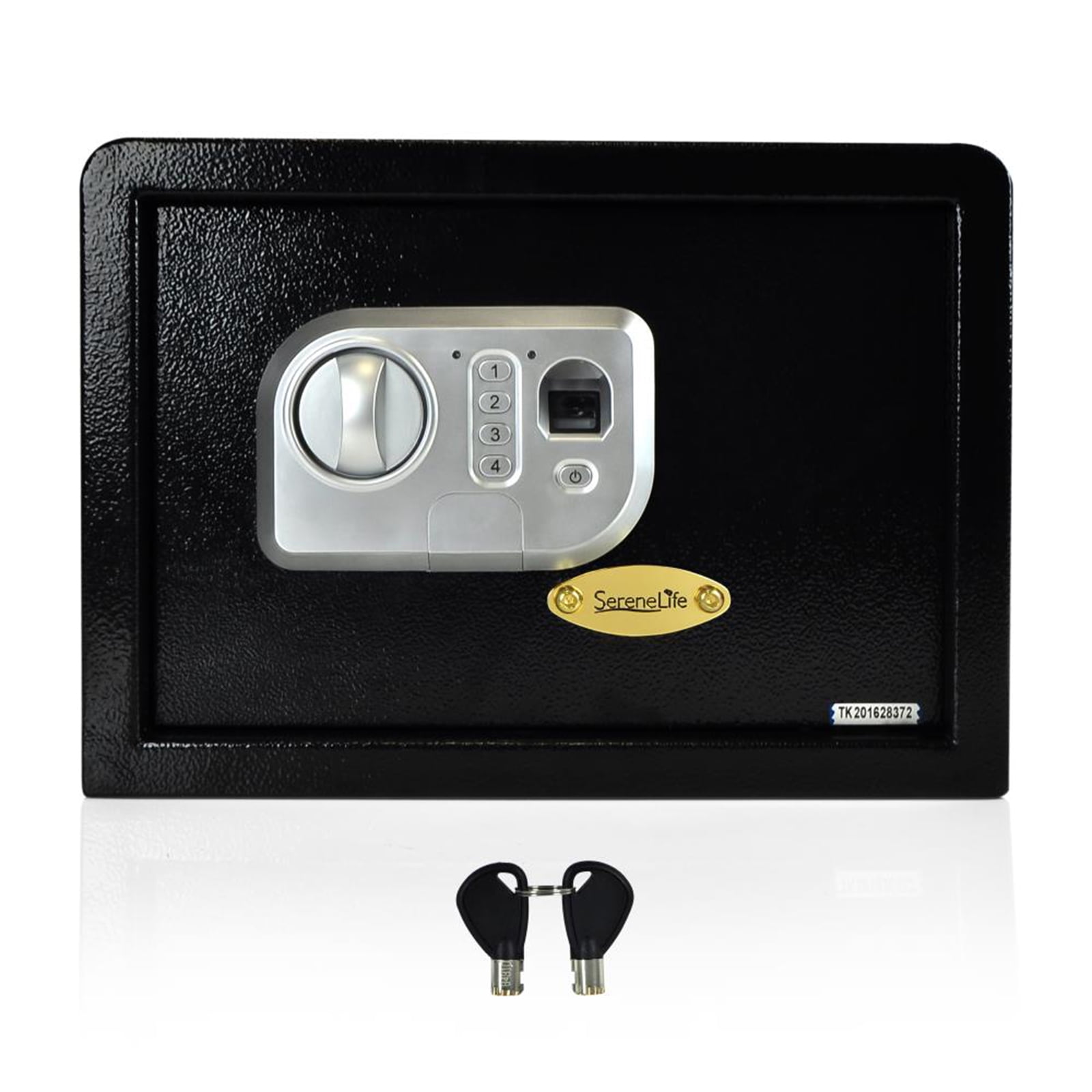 Includes Keys Electronic Fingerprint Safe Box with Mechanical Override 