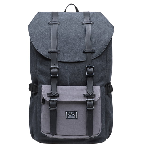 KAUKKO Mochila para portátil al aire libre, mochila de viaje para portátil de 15,6 pulgadas (negro/gris) KAUKKO E5-1-Blackgrey