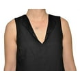 thumbnail image 3 of Michael Kors Women's Split Neck Sleeveless Tunic Top (Small, Black), 3 of 5