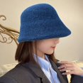 thumbnail image 4 of Bucket Hat No Brim Plush Solid Color Skin-friendly Windproof Bucket Cap for Daily Life, 4 of 10