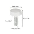 thumbnail image 2 of Uxcell 30 Packs M5 x 16mm Metric Male Thread Knurled Knobs Thumb Screw Clamping Knobs Grip White, 2 of 5
