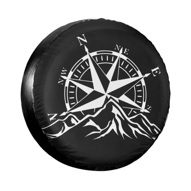 Custom Compass With World Map Spare Wheel Tire Cover for Suzuki Cardinal Points Of Earth Vehicle Accessories 14" 15" 16" 17"