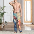 thumbnail image 6 of Lsque Sunshine Winged Rabbit Print Men's Pajama Pants, Lounge Pant - Comfortable Home Wear,Elastic Waistband, Stylish Design-Large, 6 of 9