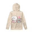 thumbnail image 2 of Xoenoiee Girls Pullover Hoodies Cartoon Cat Pattern, Hooded Sweatshirt with Front Pocket for Kids Workout Travel, Long Sleeve Sportwear for Fall Winter, L, 2 of 7