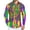 Saffron, variant on Fgvctg Mens Button Down Shirt Mardi Gras Carnival Party Long Sleeve Cotton Shirts Multicolored Mask Print Collared Blouses Plus Size Business Casual Tops Purple Pink M