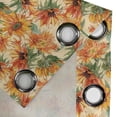 thumbnail image 4 of Ambesonne Floral Grommet Curtain, Retro Summer Petals VIntage, 50"x108", Marigold Beige Green, 4 of 5