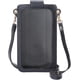 thumbnail image 1 of Bolso bandolera pequeño negro para mujer, bolso con pantalla táctil, cartera de cuero para teléfono móvil, 1 of 6