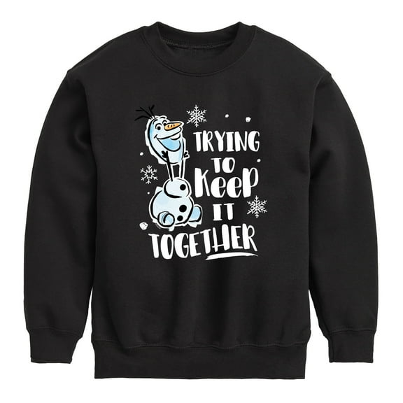 Frozen 2 - Trying To Keep It Together - Toddler And Youth Crewneck Fleece Sweatshirt