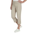 thumbnail image 3 of Hearts Of Palm Womens Solid Pull-On Capri Pants With Detailed Split Hem, 3 of 4