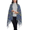 thumbnail image 2 of Rateoe Uncaria Flower Women's Traditional Scarf Wrap Tassel Shawl Fringes Neck Head Shawl Retro Scarf, 2 of 8