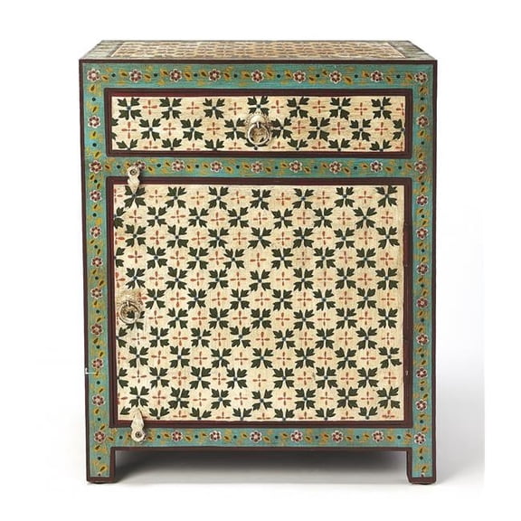 26 x 21 x 16 in. Multi Color Perna Hand Painted Chest