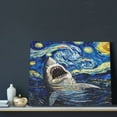 thumbnail image 3 of Naloa Vintage Starry Sky Shark Print Canvas Bathroom Wall Art,Bathroom Wall Art Decoration, Canvas Poster Prints,Decorative Paintings for Living Room, Bathroom, Kids Room, 3 of 6