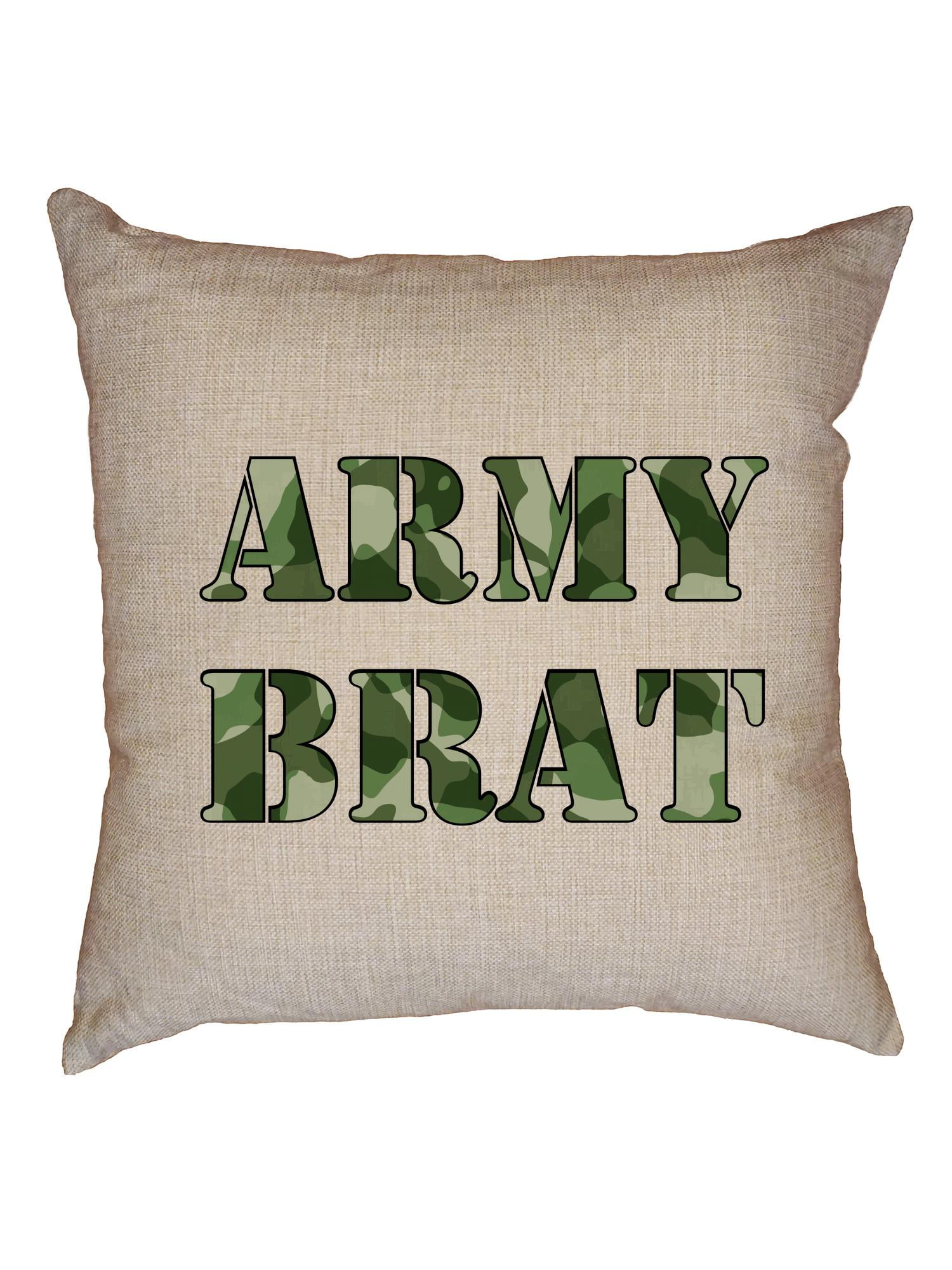 Army Brat Military Children Troops Support Decorative Linen Throw Cushion Pillow Case with