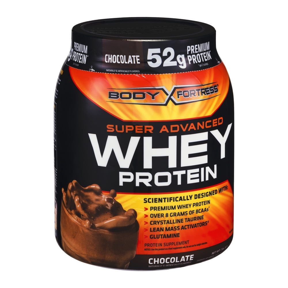 Body Fortress Super Advanced Whey Protein Powder, Chocolate, 1.95 lbs.
