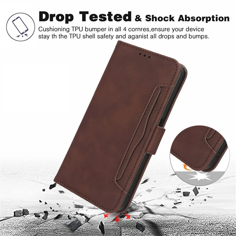  Flip Wallet Case Compatible with Samsung Galaxy Z Flip 5 5G  Leather Case with Hand Strap Holder Stand,Ultra Thin Matte Hard PC  Shockproof Protective Bumper Case Cover for Samsung Z Flip