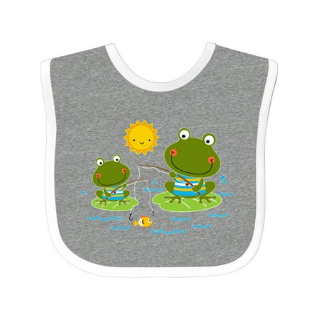 

Inktastic Fishing Frogs Cute Fisherman Gift Baby Boy Bib