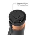 thumbnail image 4 of Contigo 24 oz SnapSeal Leak-Proof Stainless Steel Water Bottle – Keeps Drinks Hot & Cold, Reusable Straw, Spill-Proof for Bags, Carry Strap, Black/Bronze, 4 of 10