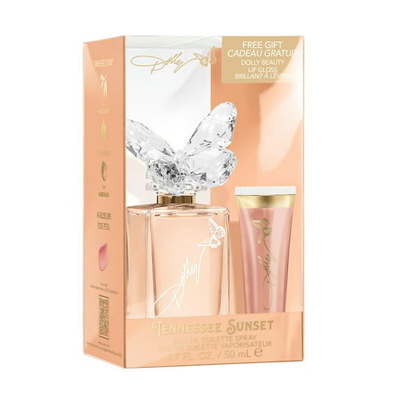 Dolly Parton Tennessee Sunset Eau De Toilette, Perfume for Women, 1.7 fl oz with Full Lip Gloss