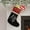 Red and Black/Natural, variant on Effete Feline Claw Marks Scratch Christmas Stocking