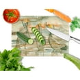 thumbnail image 2 of Caroline's Treasures Pelicans on their perch Abstract Glass Cutting Board Large, 2 of 2