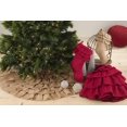 thumbnail image 2 of Ruffled Design Jute Christmas Tree Skirt, 21", Red, 2 of 3