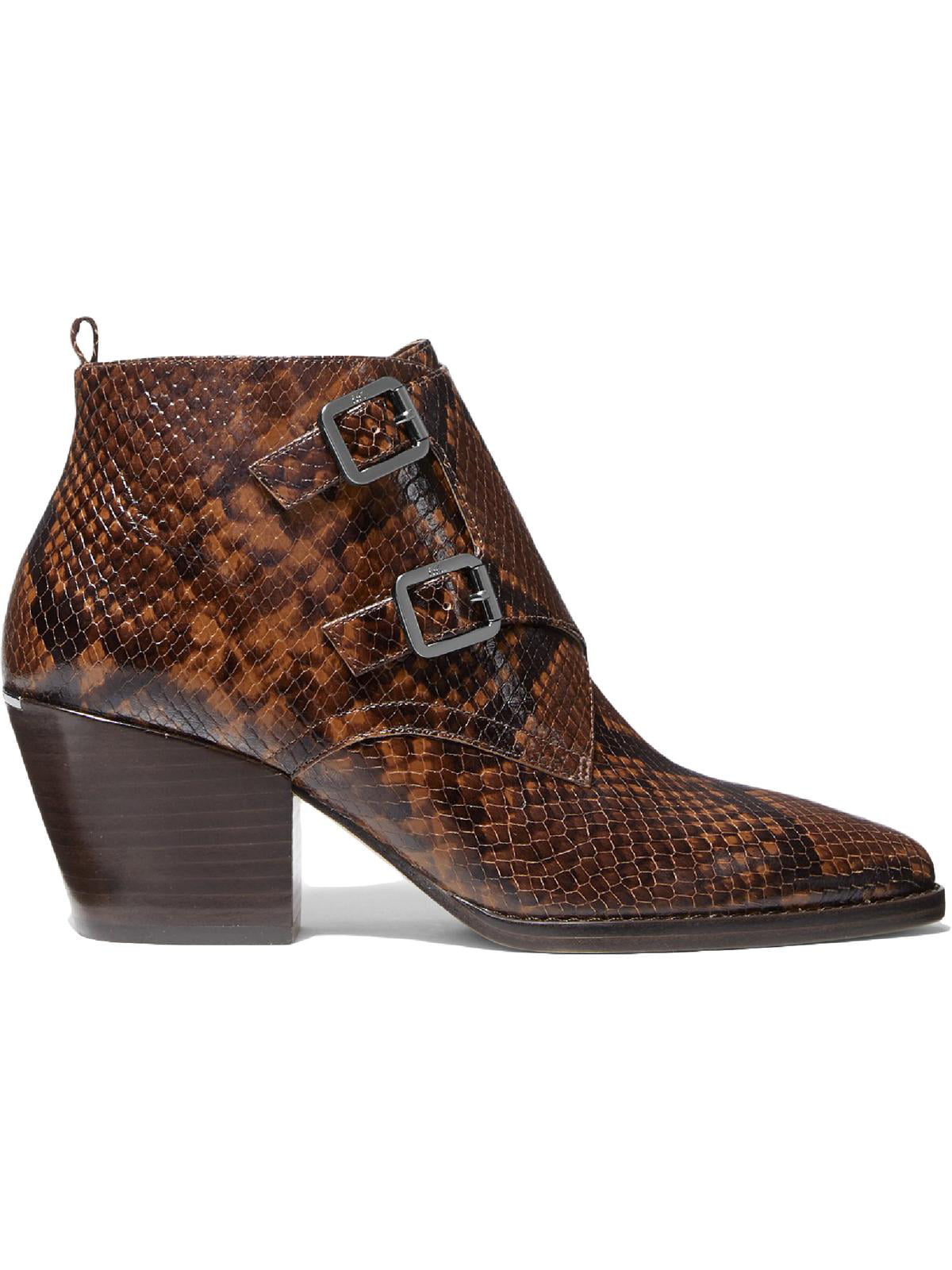 MICHAEL Michael Kors Womens Loni Leather Ankle Boots Brown  Medium (B,M)  