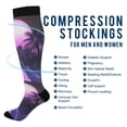 thumbnail image 2 of FORMRS Womens Knee High Socks Casual Long Thick Travel Daily Wear, 1 Pair, Pink Road, 2 of 6