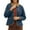 Navy, variant on Kukoosong Women's Lightweight Down Jacket, Long Sleeve Full Zipper Oversized Packable Short Puffer Jackets, Winter Casual Color Blocked Lapel Puffer Coat with Pockets