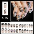 thumbnail image 4 of 24Pcs Square False Nail Halloween Press On Nail Full Cover Artificial Nail, 4 of 9
