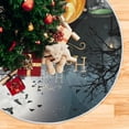 thumbnail image 5 of GZHJMY Halloween Tree Skirt Happy Pumpkin Xmas Tree Skirt Floor Door Round Mat Decorations for Holiday Party Home Christmas Day Ornaments, 35.4", 5 of 6