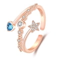 thumbnail image 4 of Guardurnaity Anillo abierto para mujer, cristal, joyería para nudillos, novia, hija, señoras, fecha, Club, regalo personalizado, Type1 NO1, 4 of 6
